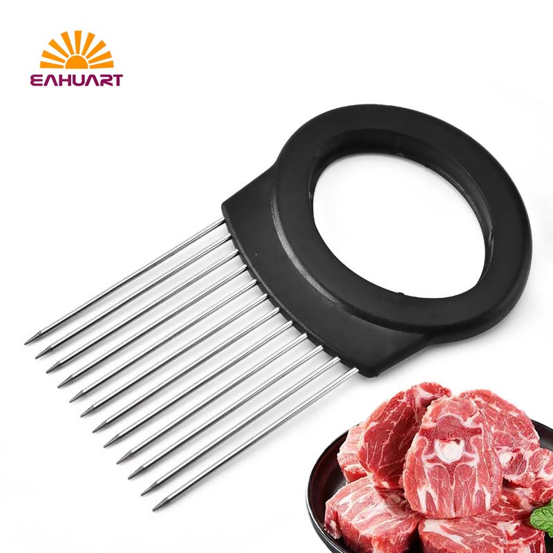 Dual-Use Onion Slicer & Meat Needle – Safe, Fast, Efficient