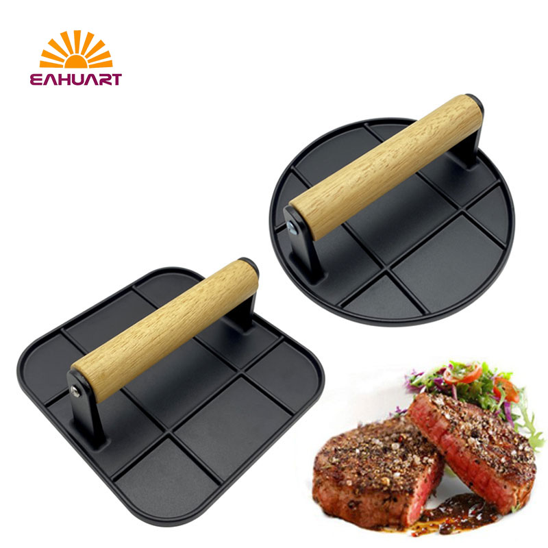 Non-Stick Meat Press – Choose Round or Square for Any Grill