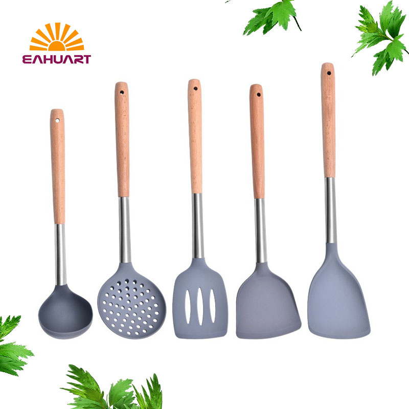 High Quality 5-PCS Silicone Kitchenware Set for Safe Cooking