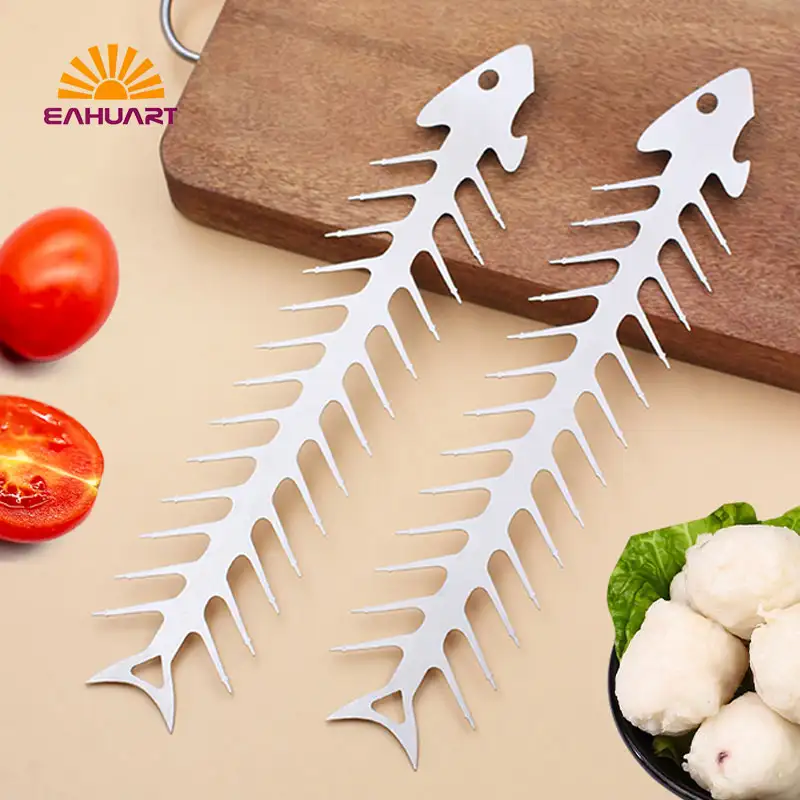 Fish Bone-Shaped Grilling Skewers for BBQs & Seafood Feasts