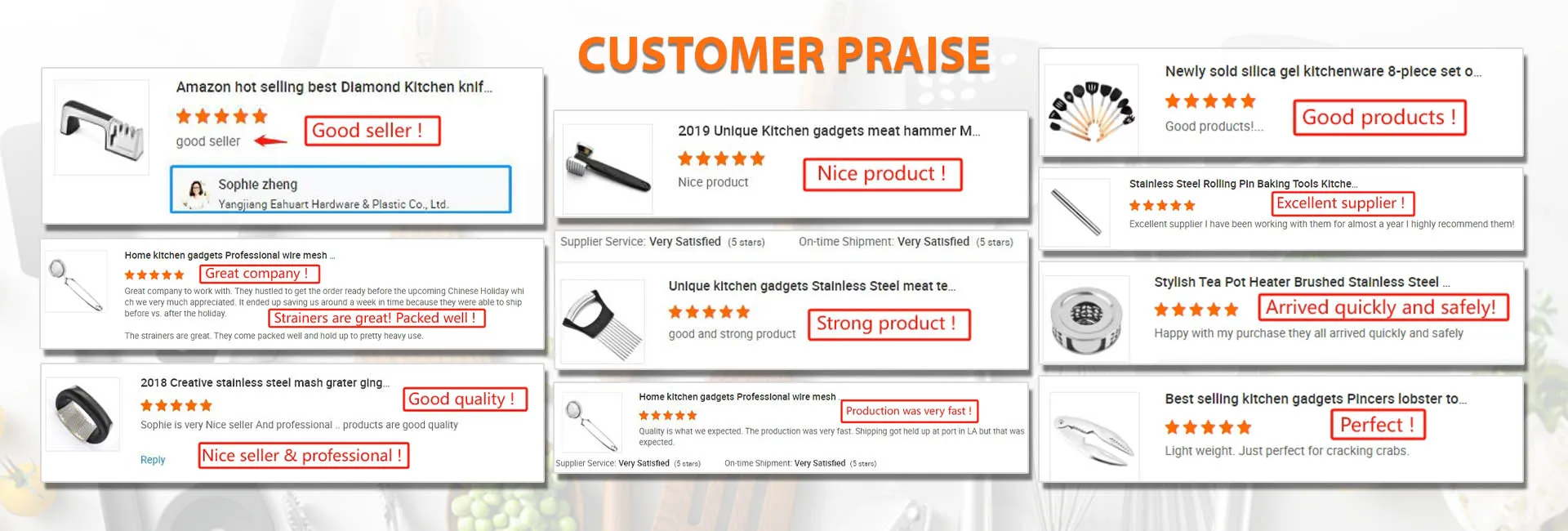 CUSTOMER PRAISE