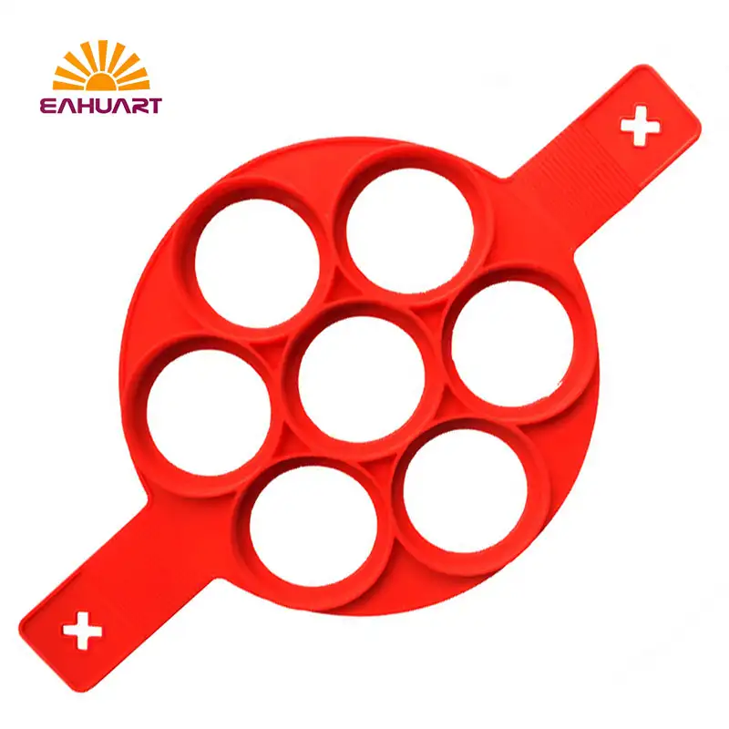 Silicone 7-Hole Round Egg Fryer Mold -Non-Stick Cooking Tool 