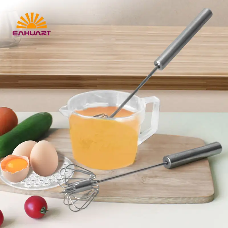 Stainless Steel Manual Egg Beater for Home Baking & Cooking