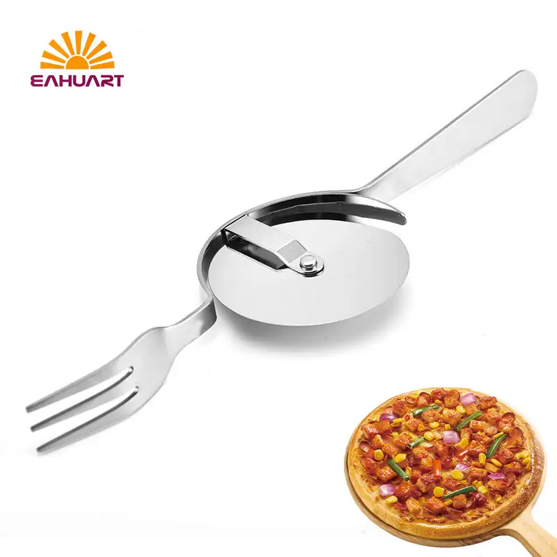 Premium 2-in-1 Cake Cutter with Fork for Home & Party Use