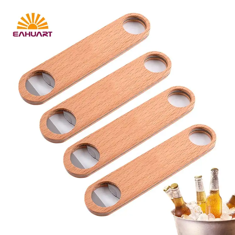 Portable Mini Wooden Beer Opener for Bar & Party Accessories
