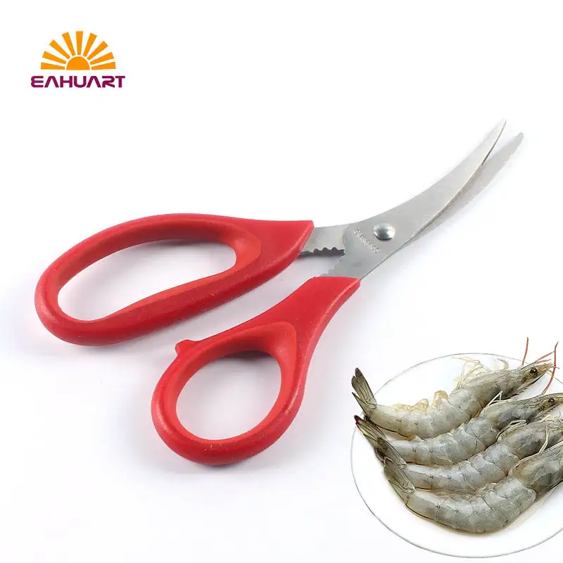 Wholesale Curved Blade Seafood Scissors for Easy Shrimp Prep